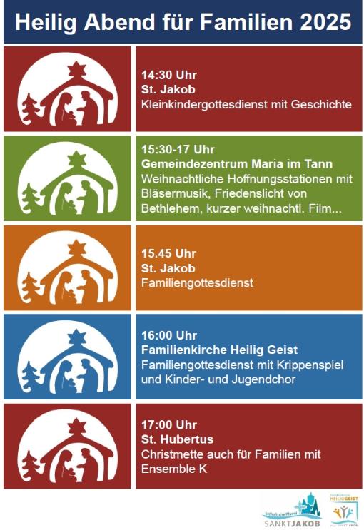 Familienangebote an Heiligabend 2025
