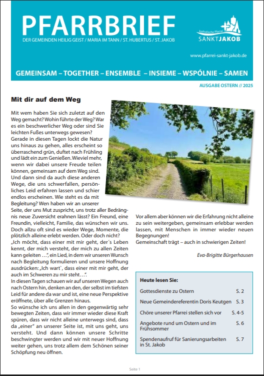 Pfarrbrief Ostern 2025