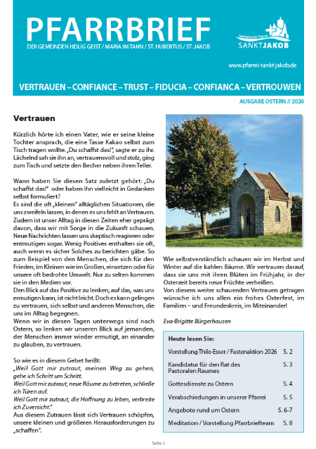 Pfarrbrief Ostern 2026