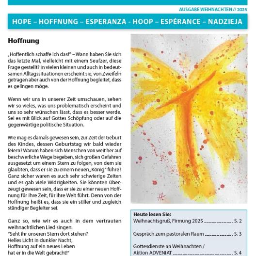 Pfarrbrief Weihnachten 2025