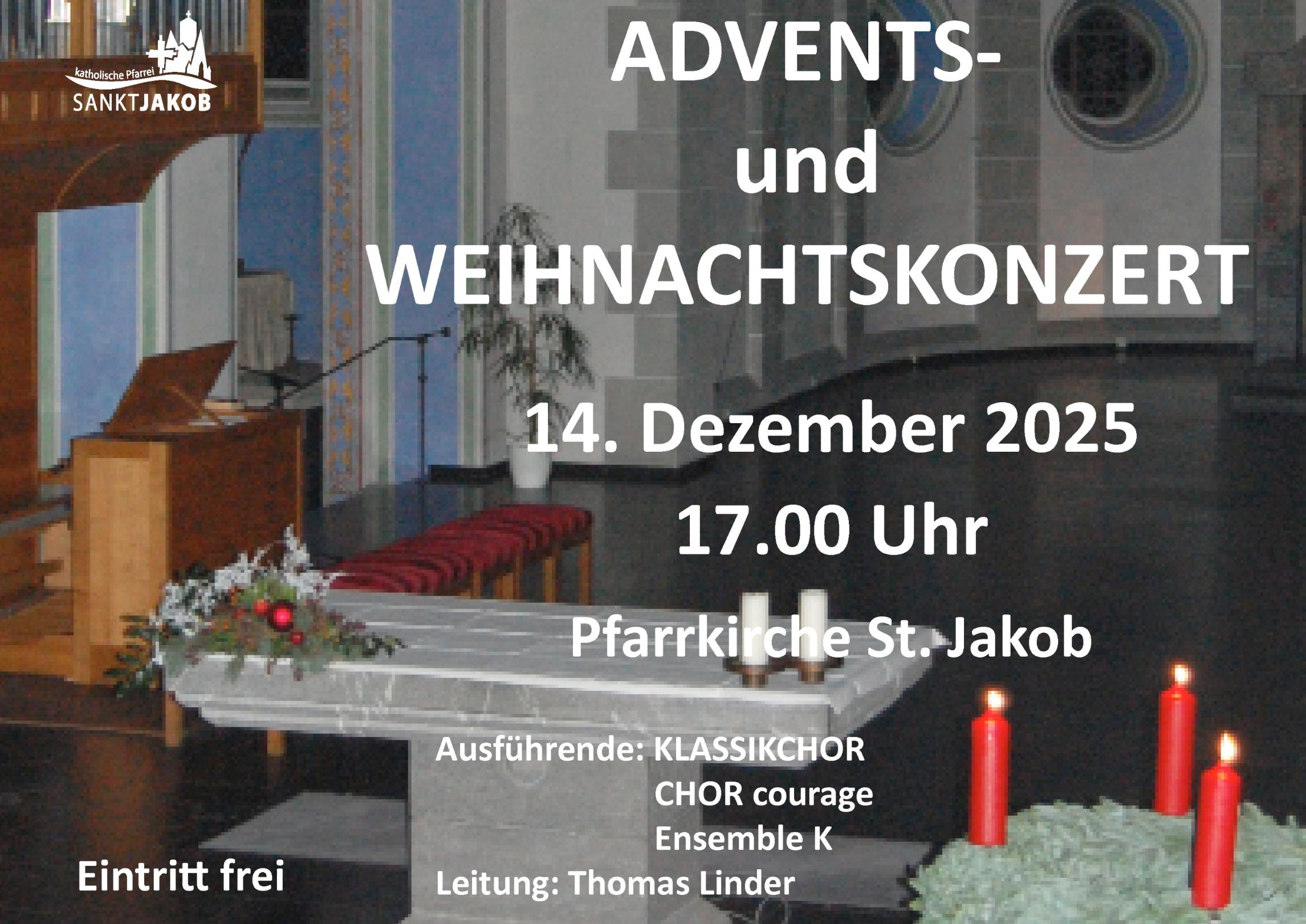 Plakat Advent- und Weihnachts-Konzert