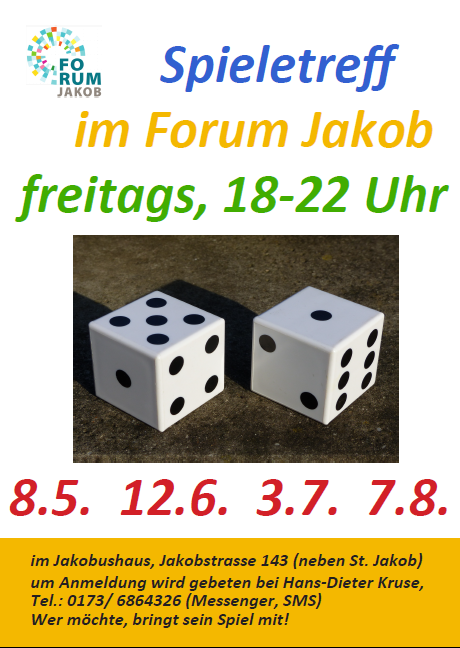 Spieletreff Mai - August 26